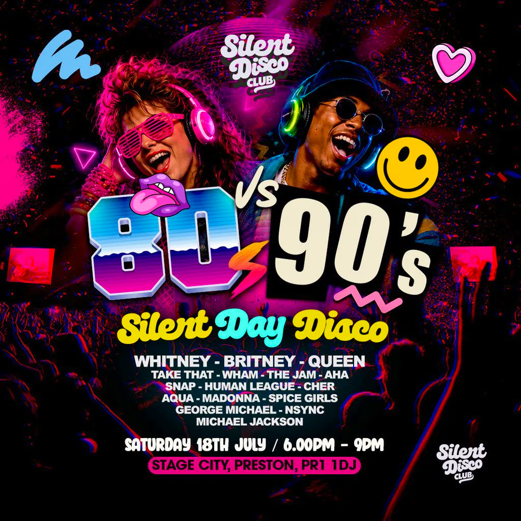 80's v 90's - Silent Disco Club Daytime Party at Stage City Preston