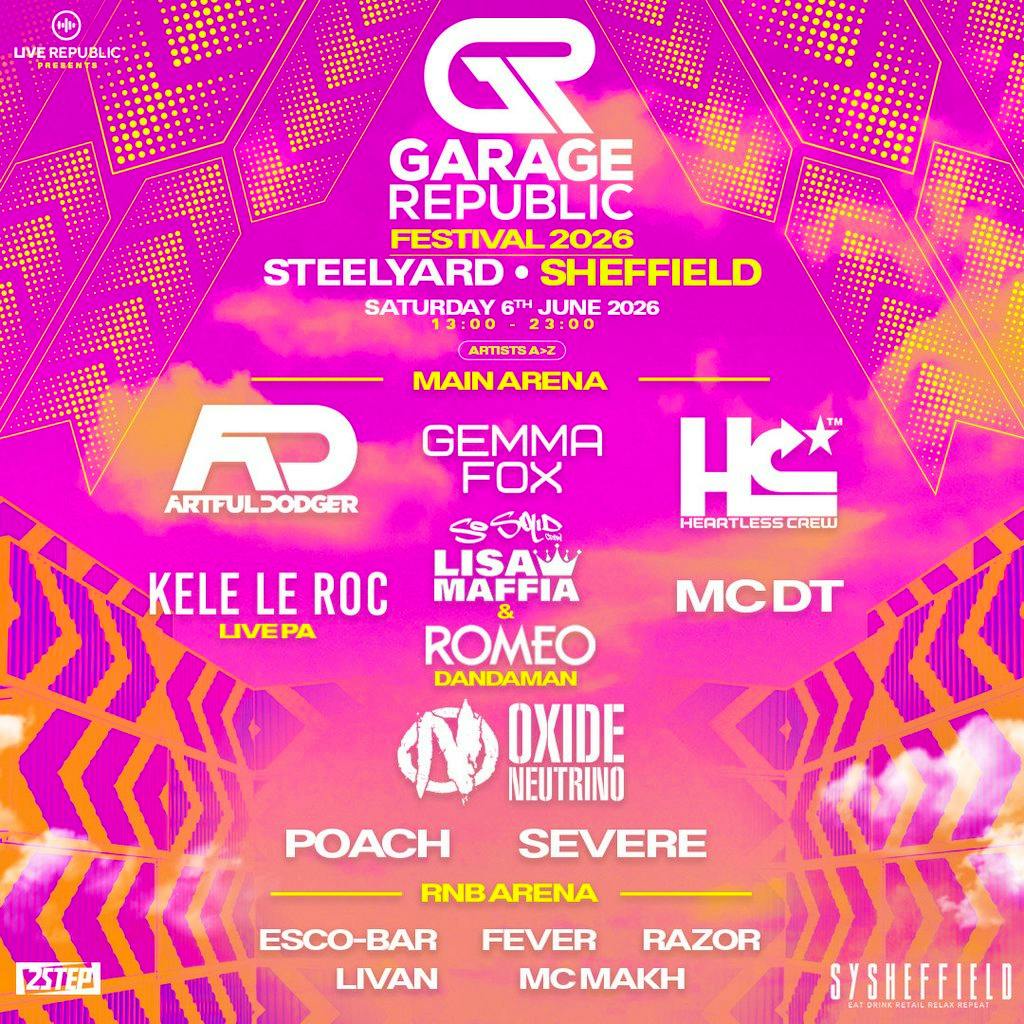 Garage Republic Festival 2026 | SteelYard Sheffield at SYSheffield (Steel Yard)