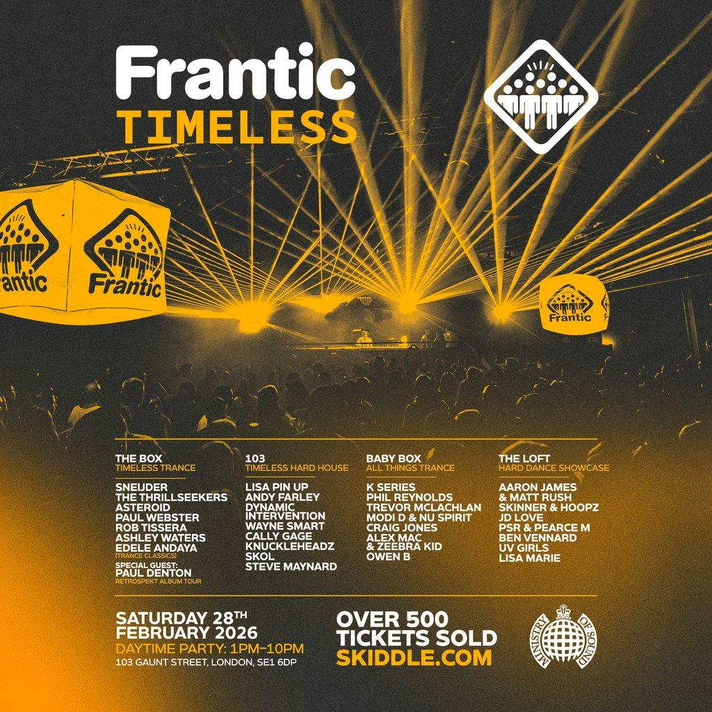 Frantic Timeless 2026 at Ministry Of Sound
