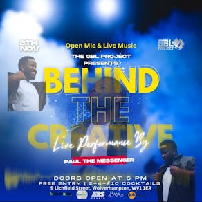 Behind The Creative - Fri 8th Nov (Free Entry)