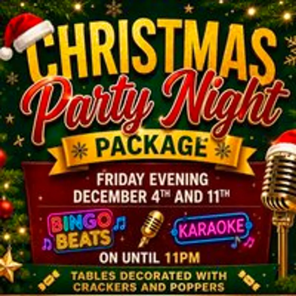 Christmas Party Night Packages  Friday 11th of December at Carlton Bingo Inverness