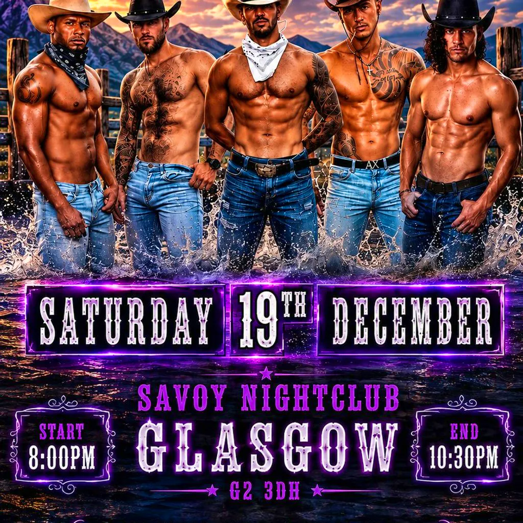 UK Pleasure boys Wet & Wild Tour Glasgow at Savoy Nightclub