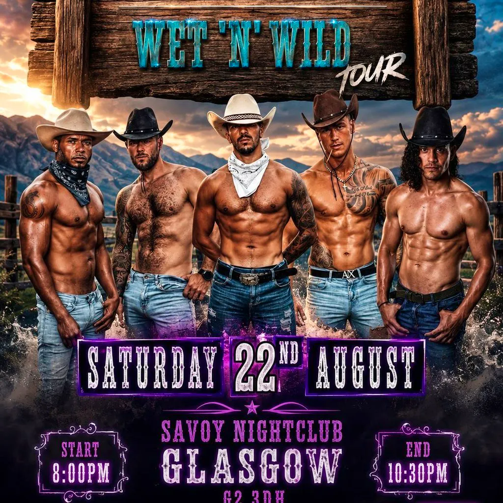 UK Pleasure boys Wet & Wild Tour Glasgow at Savoy Nightclub