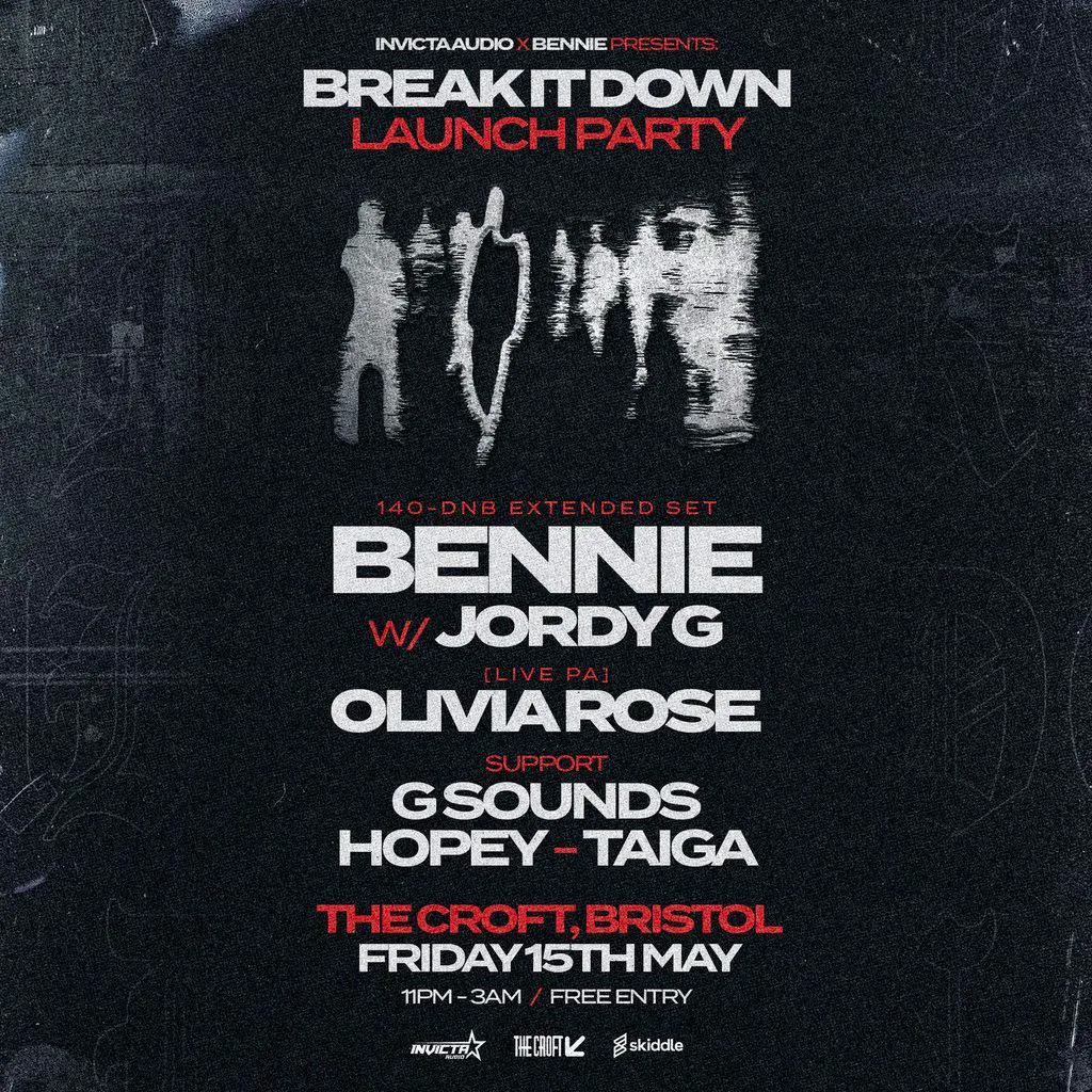 Bennie x Invicta Audio: 'Break It Down' Launch Party [FREE] at The Crofter's Rights