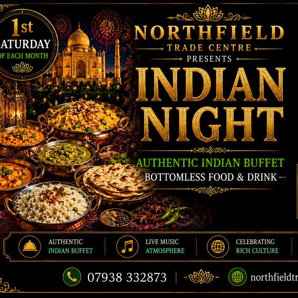Bottomless brunch themed night -Indian night 2 session at Northfield Trade Centre