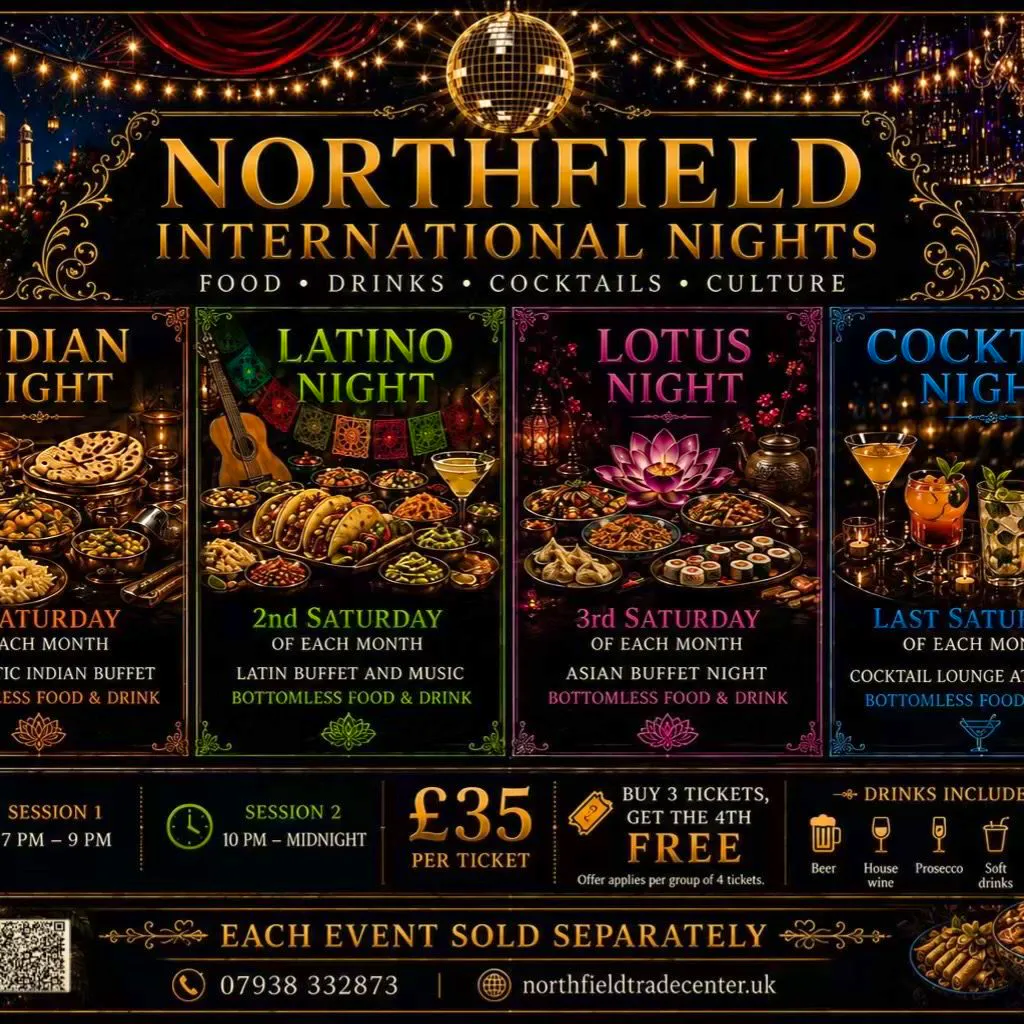 Indian night-bottomless brunch nights to remember at Northfield Trade Centre