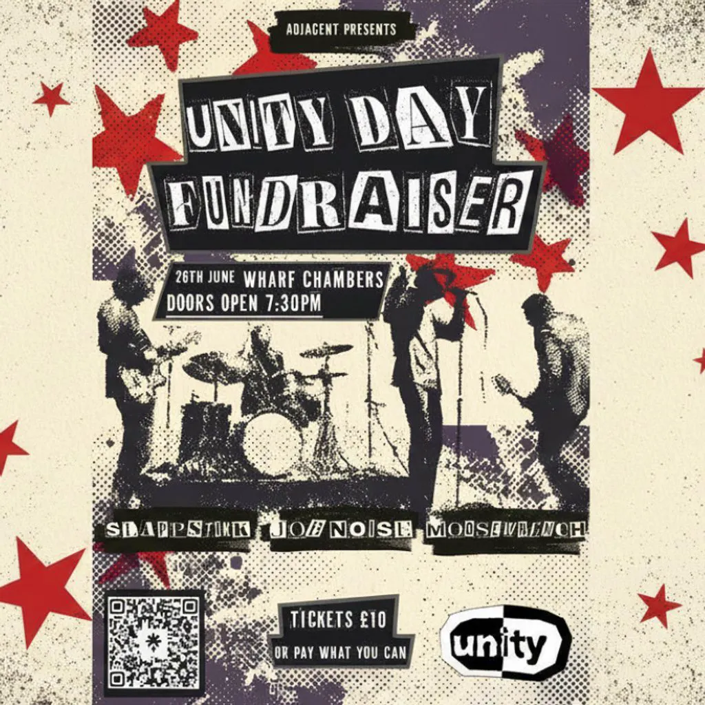 Adjacent Presents - Unity Day Fundraiser - Moose Wrench etc at Wharf Chambers