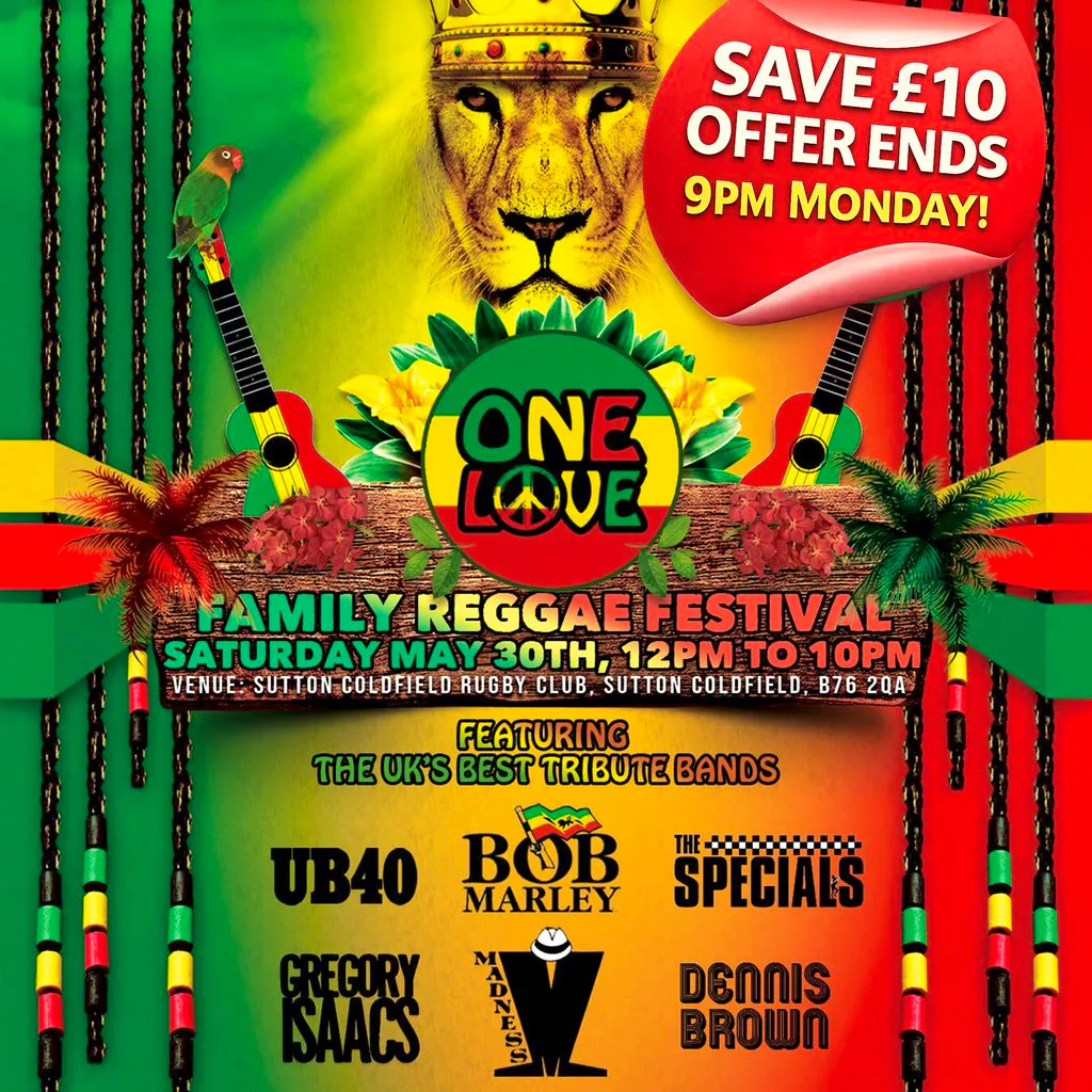 Sutton Coldfield One Love Family Reggae Music Festival at Sutton Coldfield Rugby Club