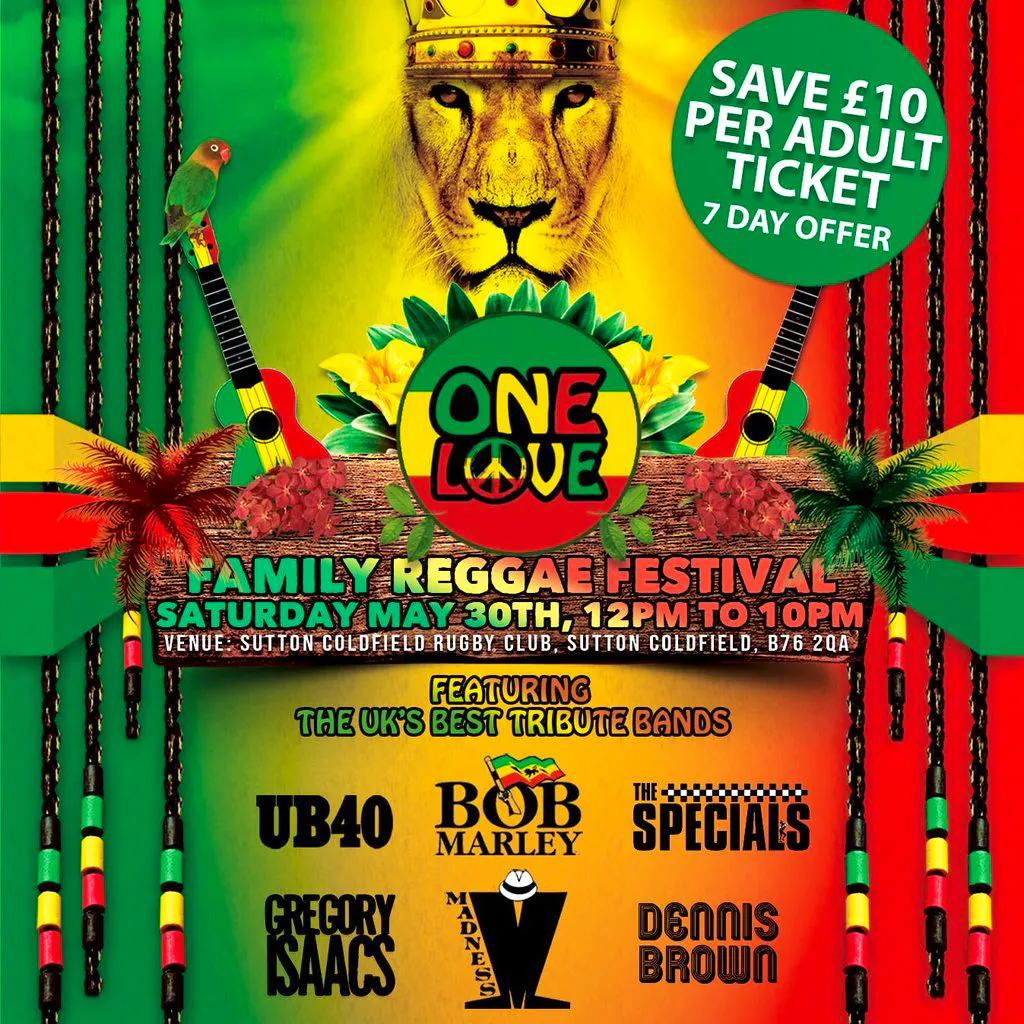 Sutton Coldfield One Love Family Reggae Music Festival at Sutton Coldfield Rugby Club