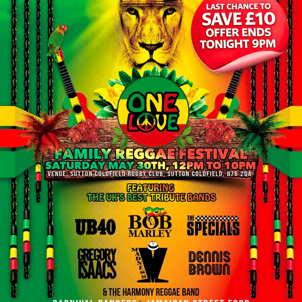 Sutton Coldfield One Love Family Reggae Music Festival at Sutton Coldfield Rugby Club