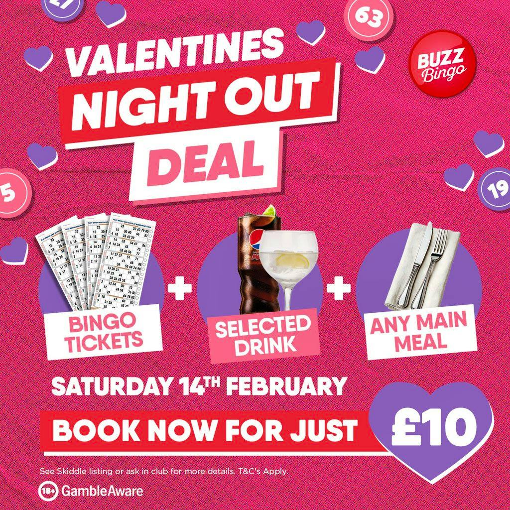 Valentines Day Deal - Buzz Bingo Darlington at Buzz Bingo Darlington