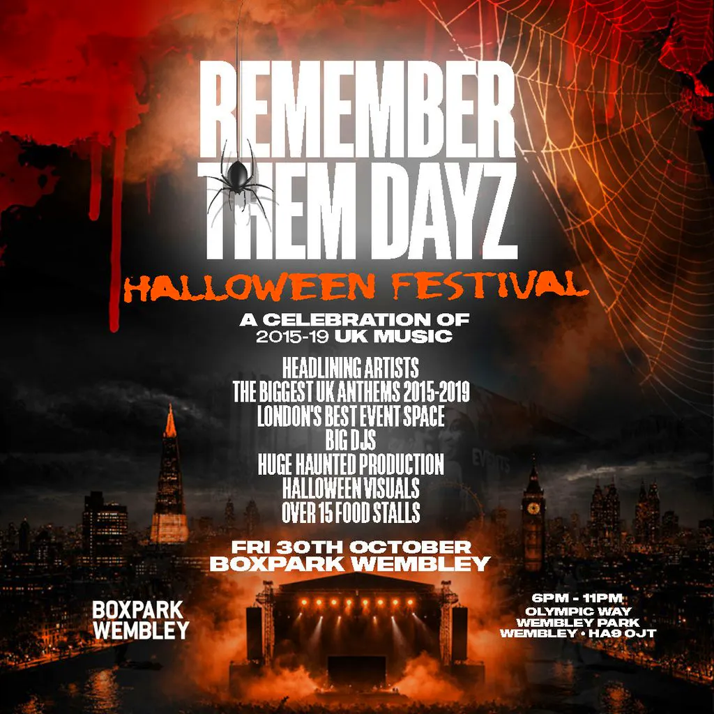 Remember Them Dayz Halloween Fest - London - Boxpark Wembley at Boxpark Wembley