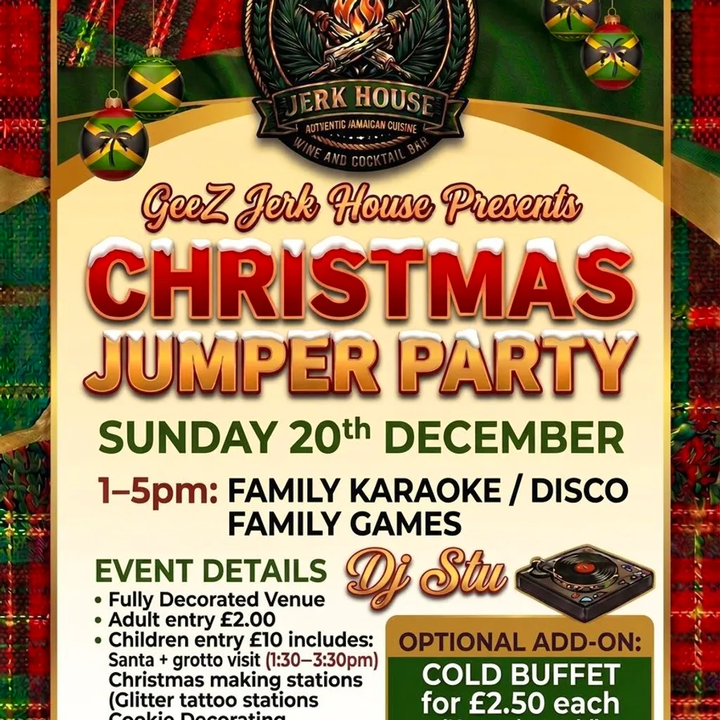 Family Event Christmas Jumper Party at Geez Jerk House