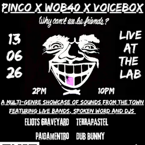 PINCO X WOB40 X VOICEBOX Presents: Why Can't We Be Friends?