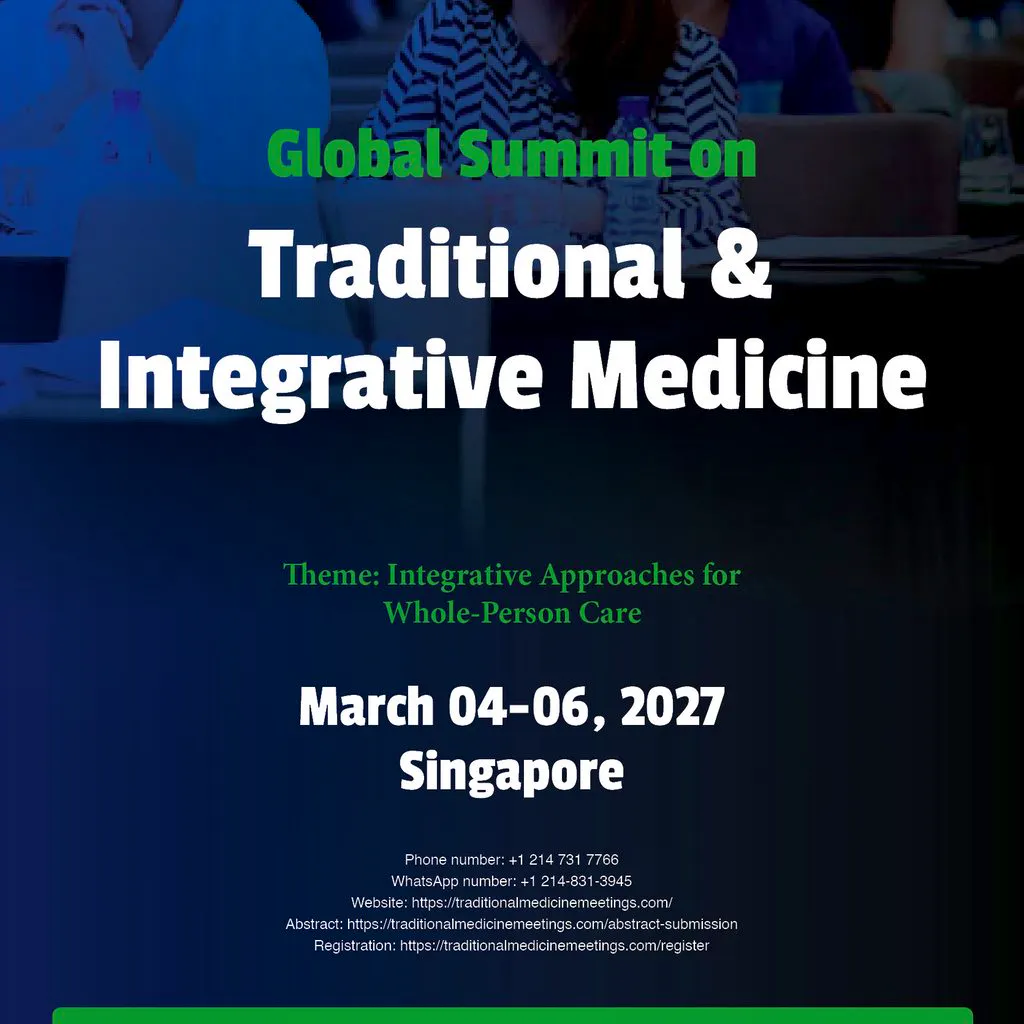 Global Summit on Traditional & Integrative Medicine (GSTIM 2027) at Iris Scientific Group