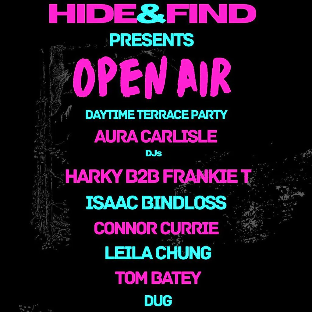 Hide&Find presents Open air daytime terrace party Aura at AURA Carlisle