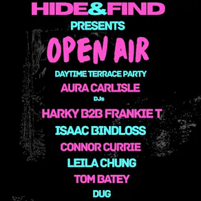 Hide&Find presents Open air daytime terrace party Aura