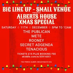 BIG LINE UP - SMALL VENUE Tickets | The Prince Albert Bexleyheath  | Sat 11th December 2021 Lineup
