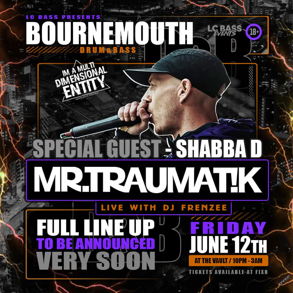 Mr Traumatik tour 2026 at The Vault Bournemouth