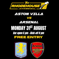 Aston Villa vs Arsenal - Live at The Rhodehouse at The Rhodehouse