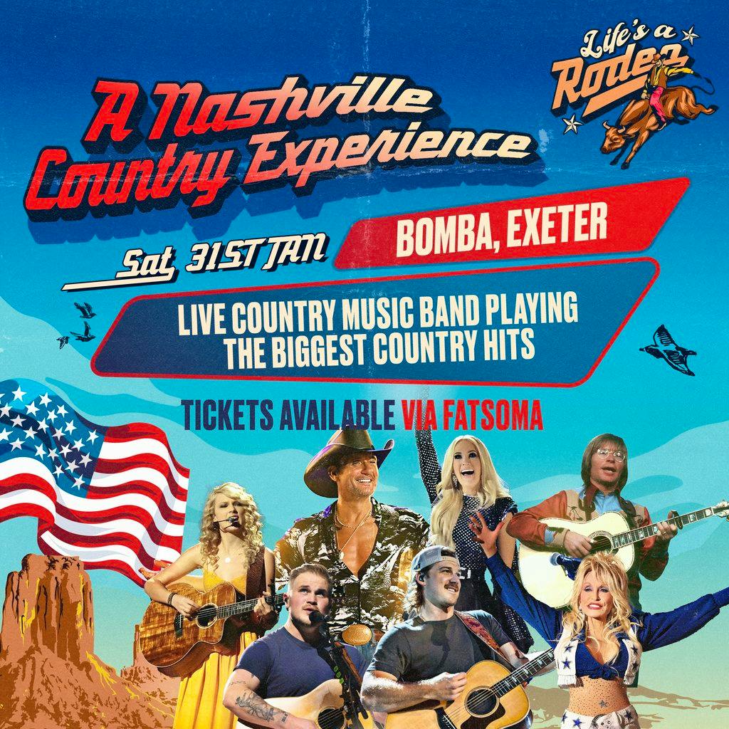 Exeter: A Nashville Country Music Experience at Bomba Exeter