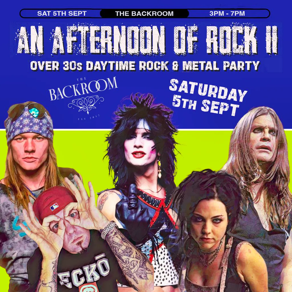 An Afternoon of Rock: LEEDS (Over 30s Rock/Metal) 3pm-7pm at The Backroom Leeds