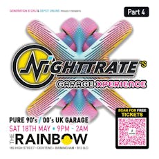 Nighttrate's Garage Xperience - Pure 90's - 00's UK Garage (PT4) at The Rainbow Pub Digbeth