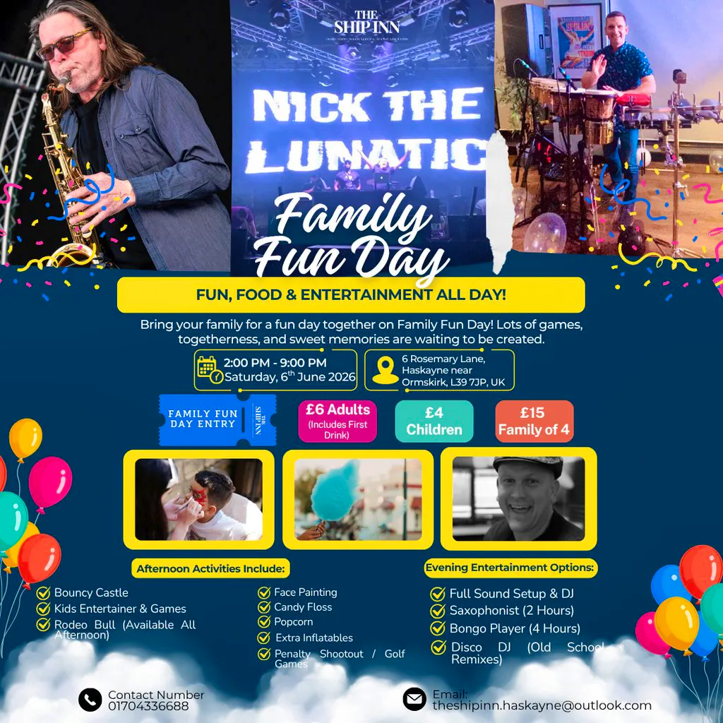 The Ship Inn Family Fun Day 2026 at The Ship Inn Haskayne
