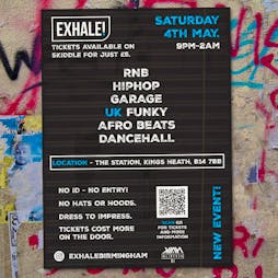Exhale Event's Tickets | The Station Kings Heath Birmingham  | Sat 4th May 2024 Lineup