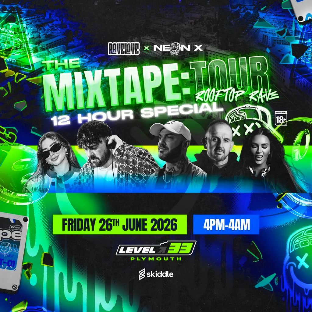 Rave Love & Neon X Present:- HUTCHINSON & ENEMY THE MIXTAPE TOUR at Level 33   Open Air Rooftop Venue And Club
