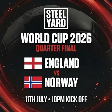 England Vs Norway| Quarter Finals| World Cup 2026 Live poster at Steel Yard