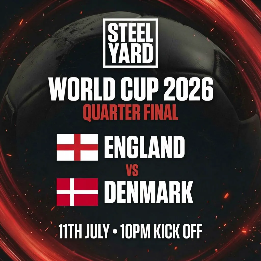 England vs Denmark| Quarter Finals| World Cup 2026 Live at SYSheffield (Steel Yard)