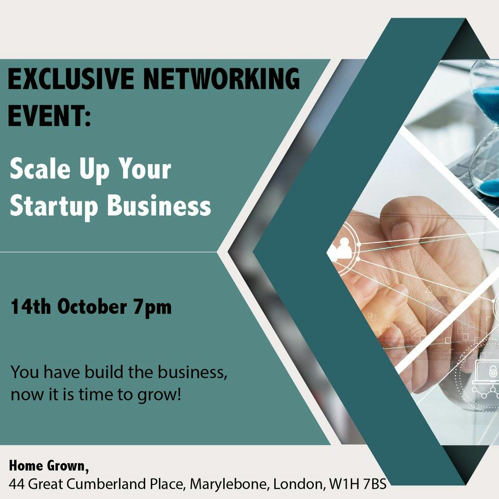 Tickets Exclusive Networking Event Scale Up Your Startup Business