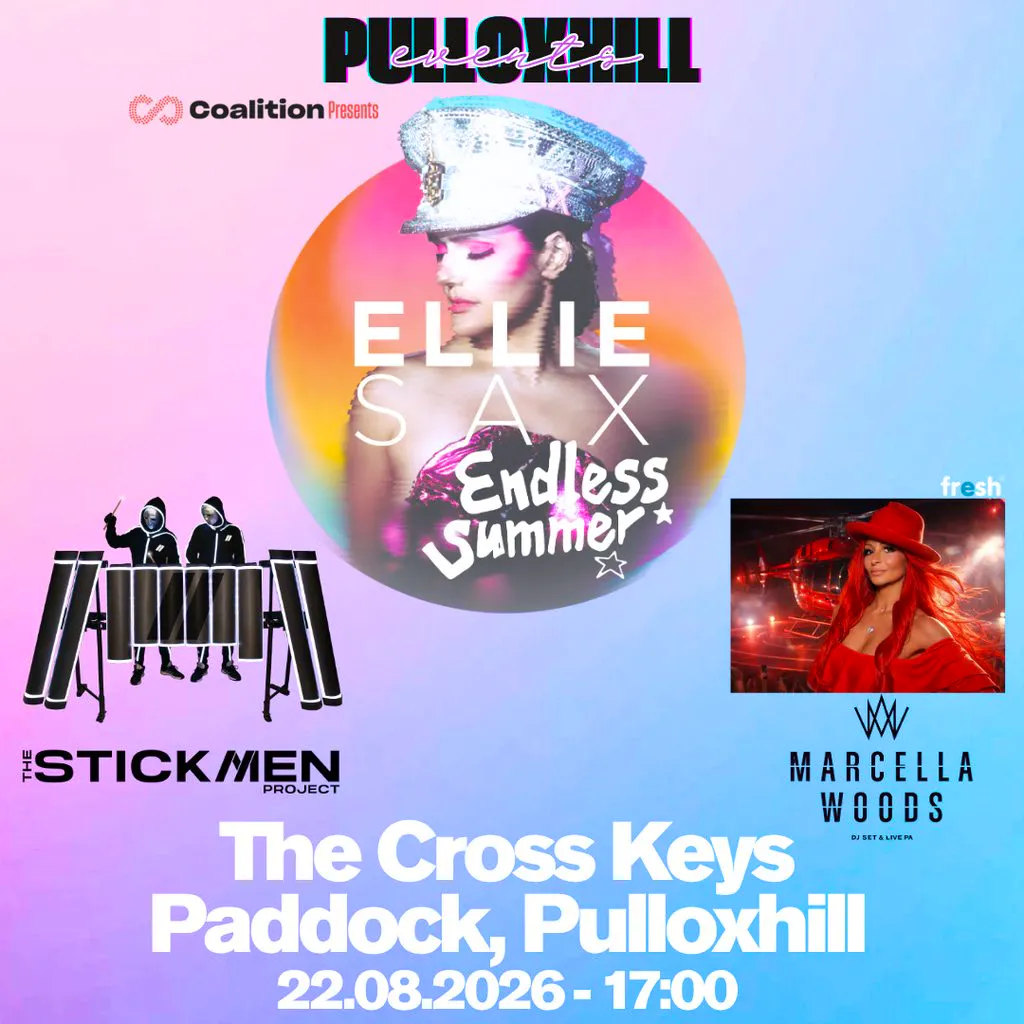 Pulloxhill Events 2026 - Ellie Sax Endless Summer at The Cross Keys Paddock