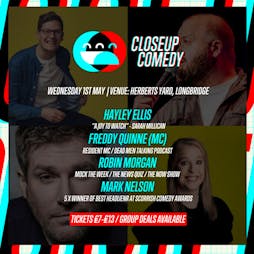 CLOSEUP COMEDY at Herberts Yard w/ Mark Nelson and more. Tickets | Herberts Yard BIRMINGHAM  | Wed 1st May 2024 Lineup