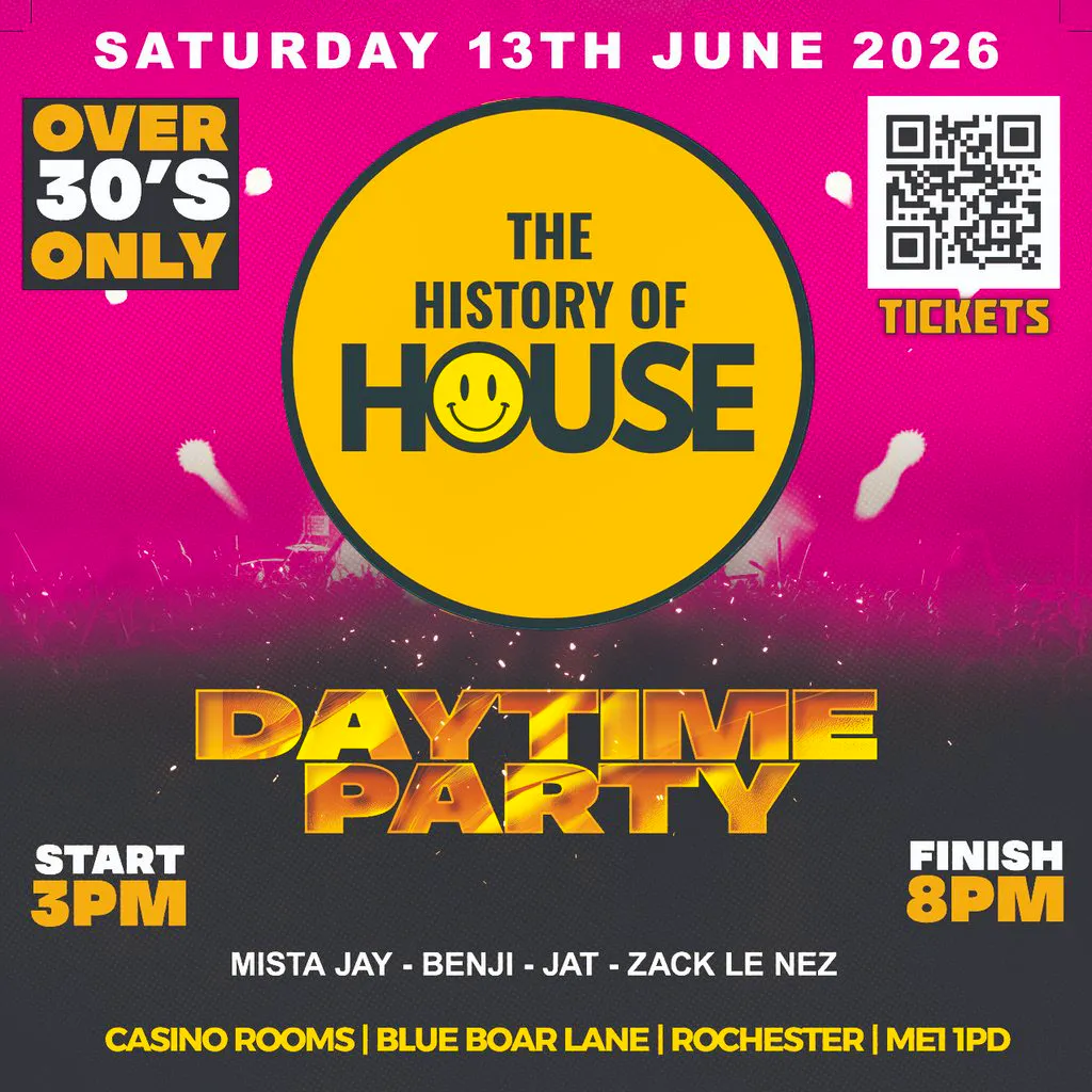 History Of House (Over 30's)  - Saturday 13th June 2026 at Casino Rooms