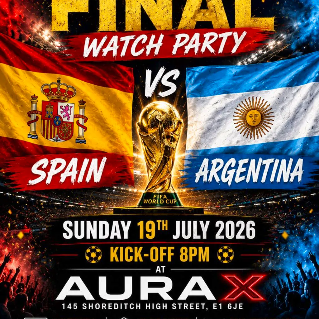 SPAIN vs ARGENTINA - WATCH PARTY at Aura X