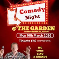 Comedy @ The Garden Mon 16th March 2026 at The Garden Chorlton