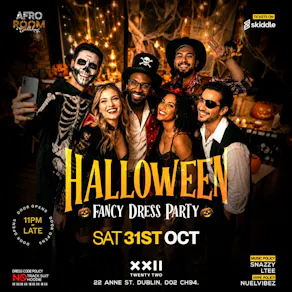 Afro Room Halloween Fancy Dress Party At Club 22 Sat 31st Oct
