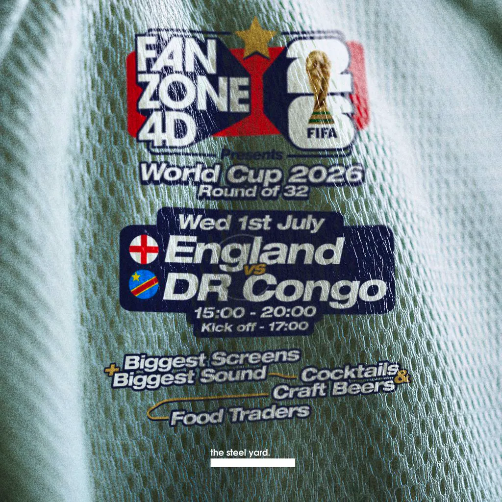 FANZONE 4D x The Steel Yard: England v DR Congo (Round of 32) at The Steel Yard