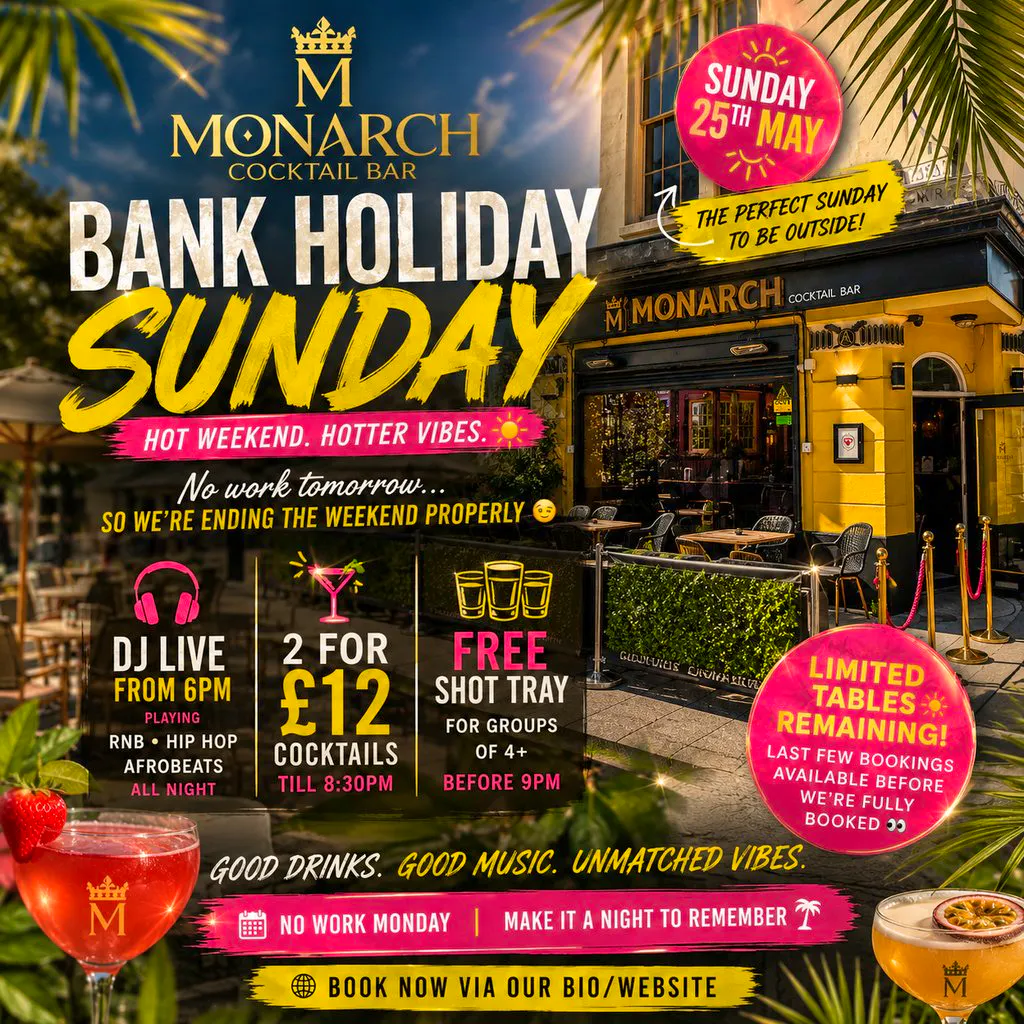 Bank Holiday Sunday at Monarch Cocktail Bar