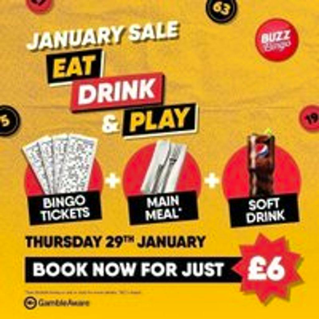 Eat, Drink & Play - Buzz Bingo Leicester (29/01/26) at Buzz Bingo Leicester