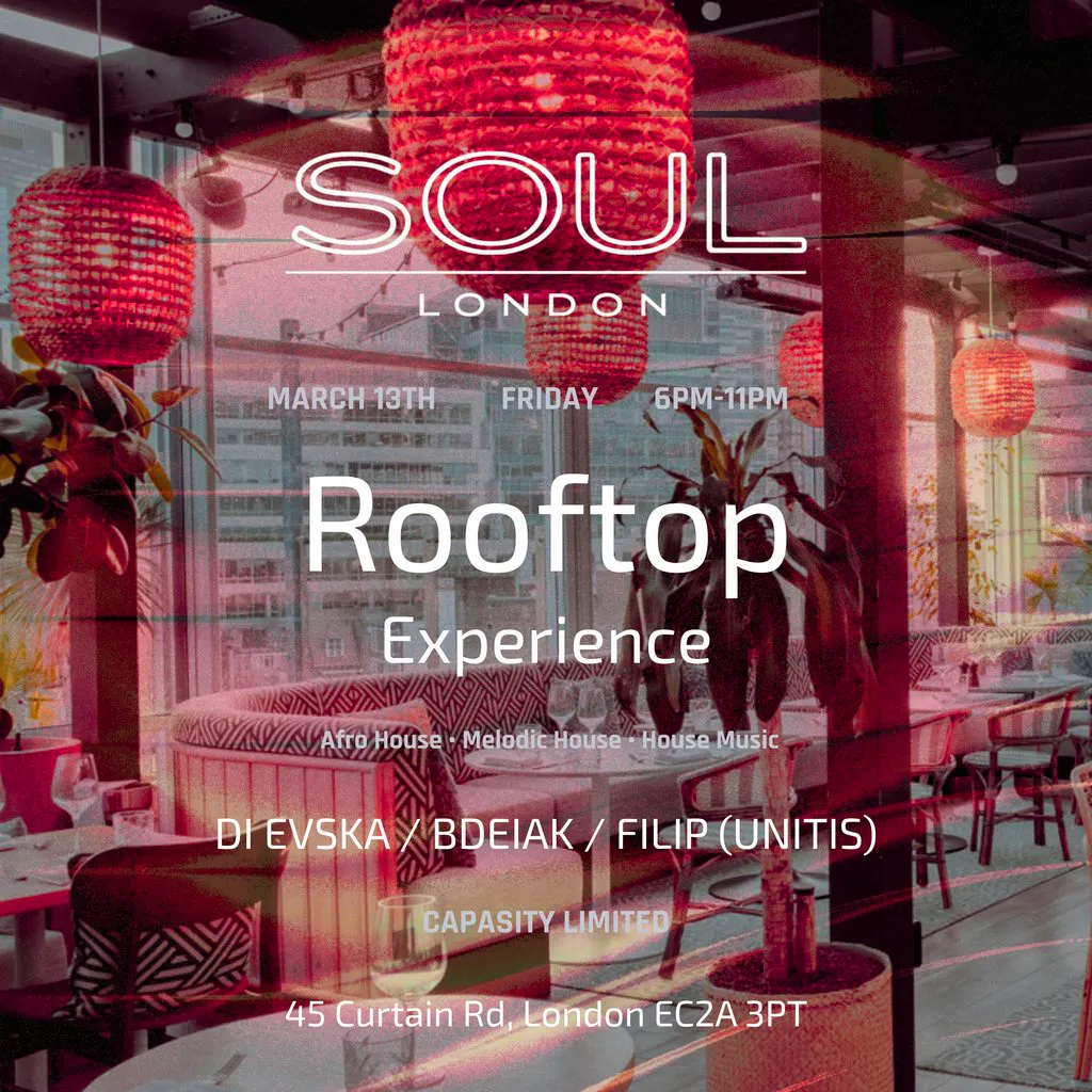 SOUL LONDON - Rooftop Evening Experience at 45th And 7th