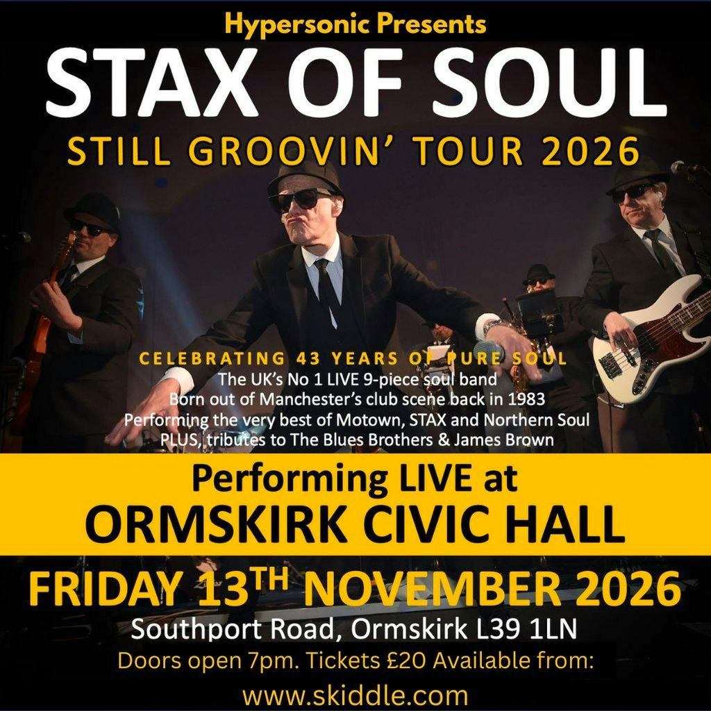 Stax Of Soul Still Groovin' at Ormskirk Civic Hall
