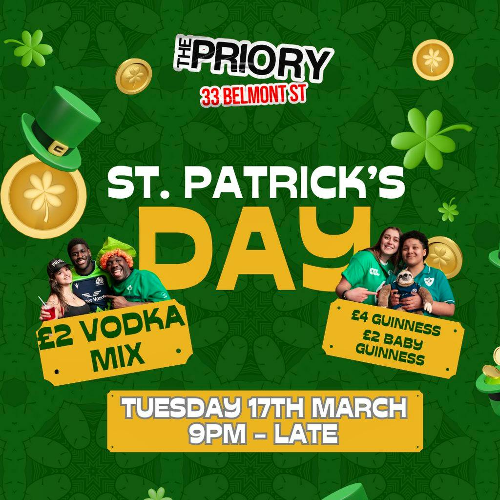 St Patrick's Day Shindig at Priory at The Priory