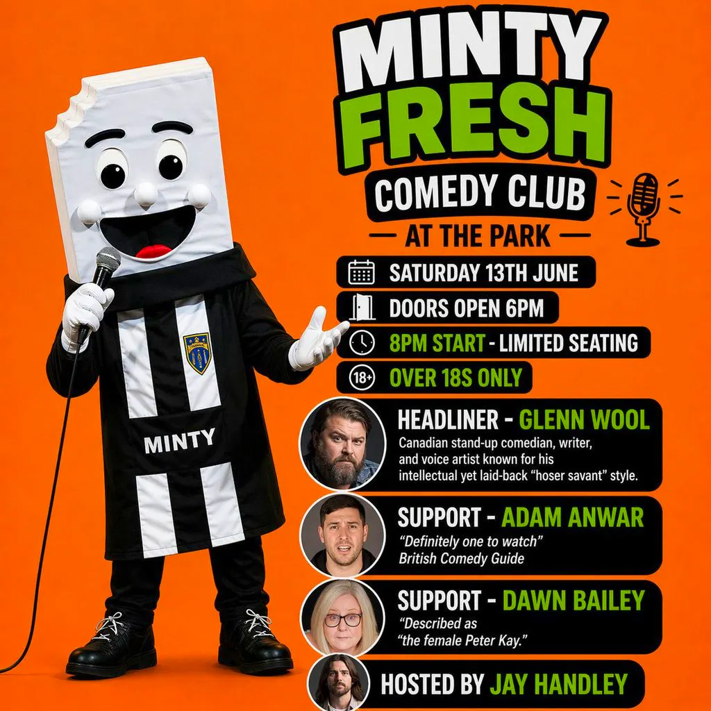 Minty Fresh Comedy Club At The Park at Kendal Town FC