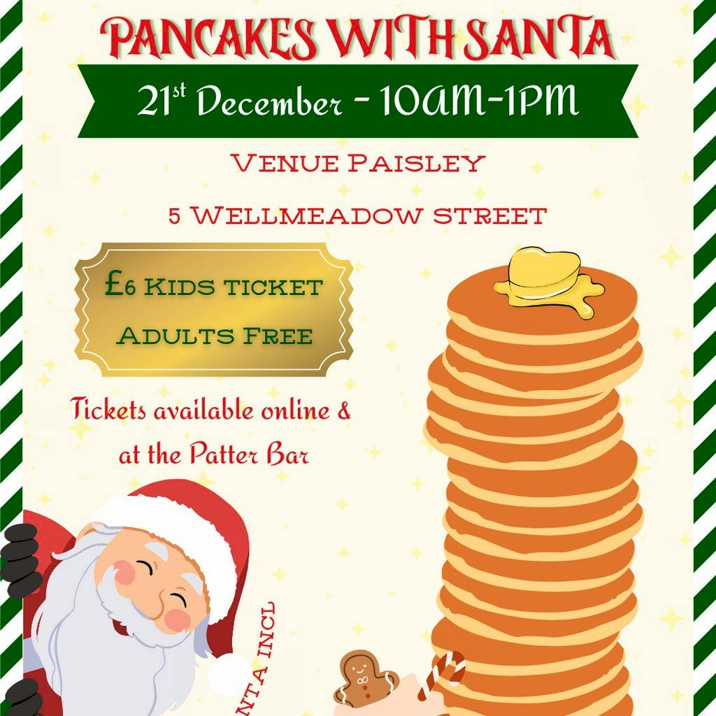 Pancakes with Santa at Venue Paisley
