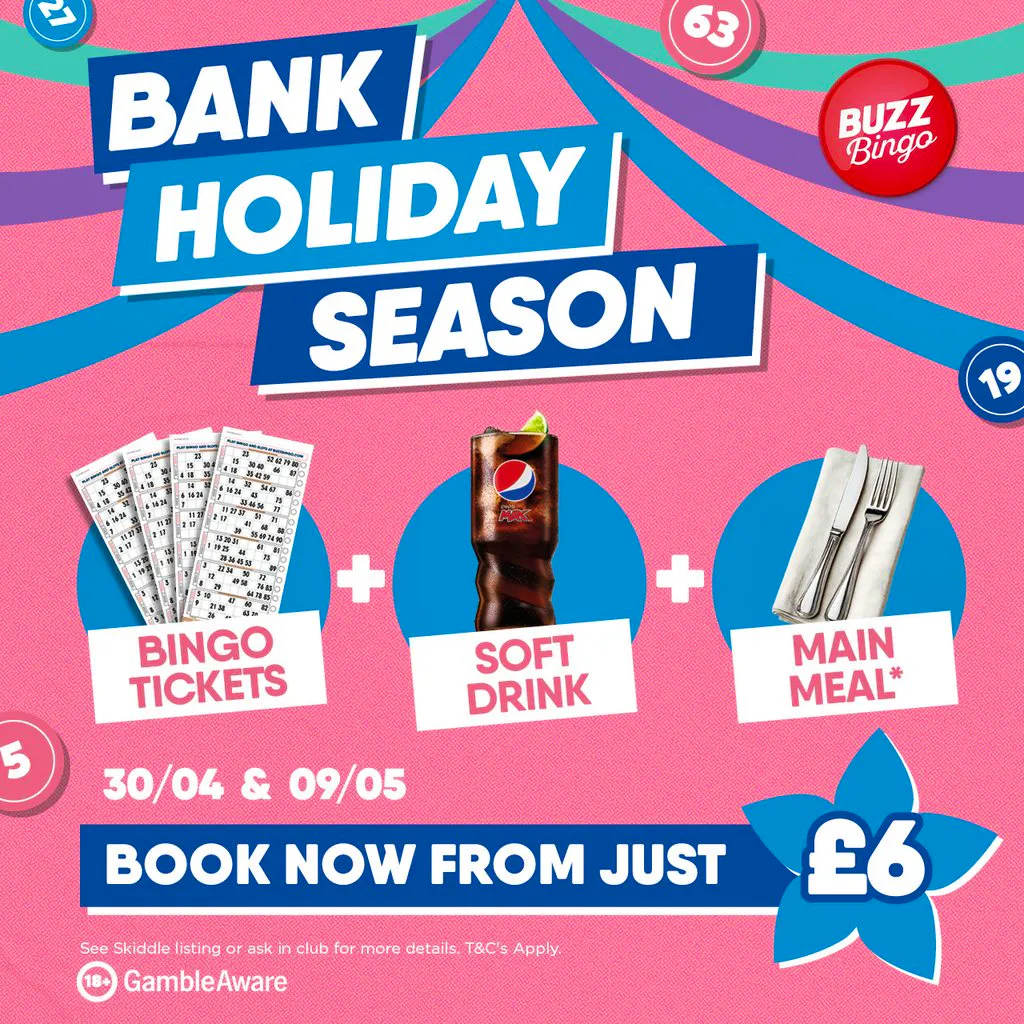 Bank Holiday Season - Buzz Bingo Coventry Walsgrave 30/04 at Buzz Bingo Coventry Walsgrave