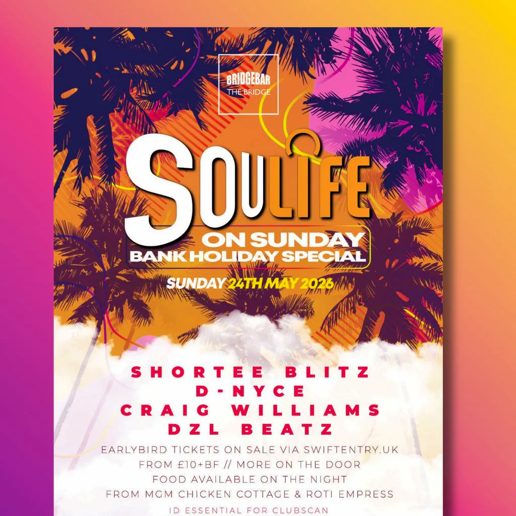 Bank Holiday Soulife on Sunday at Bridgebar Beckenham
