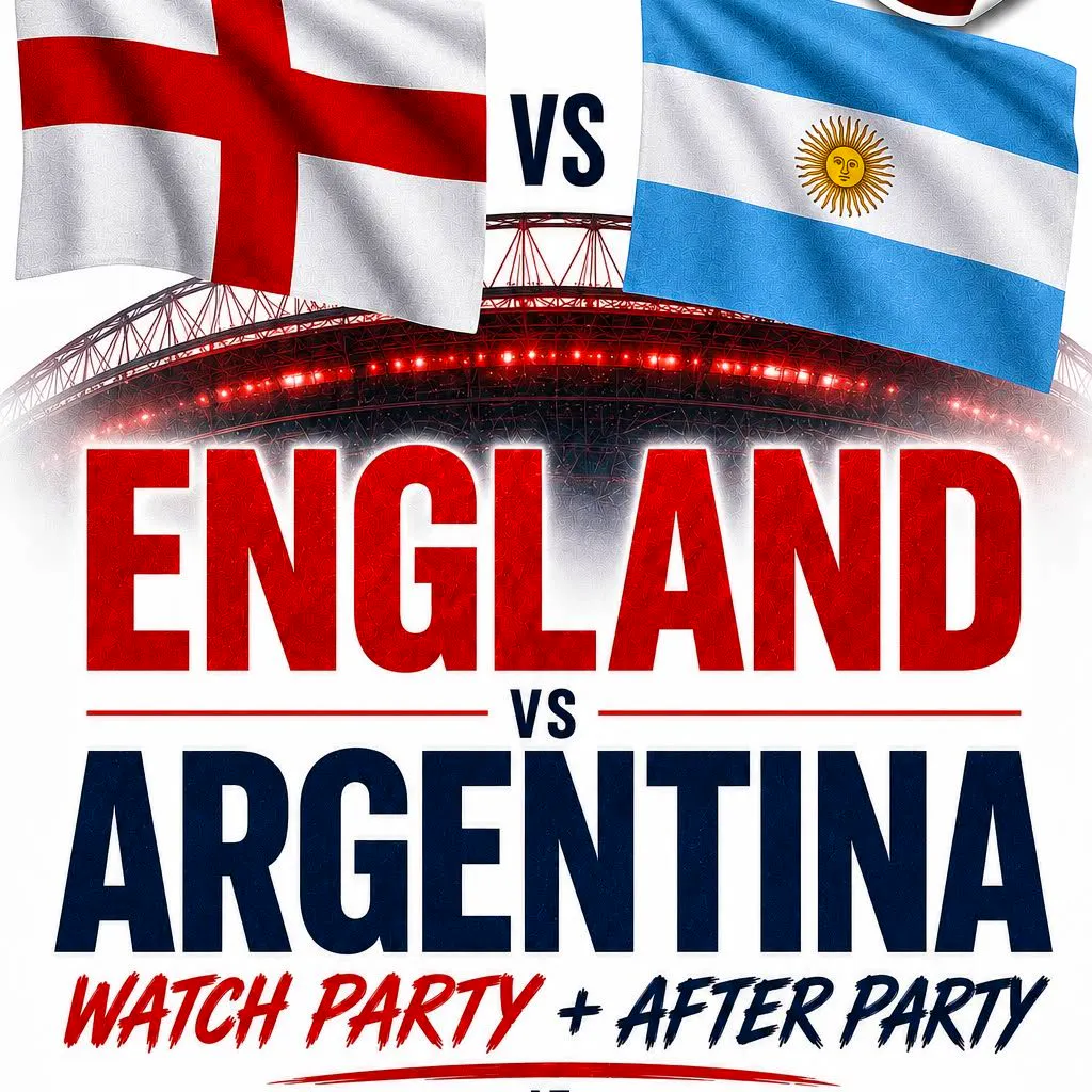 England VS Argentina - WATCH PARTY + AFTER PARTY at Aura X